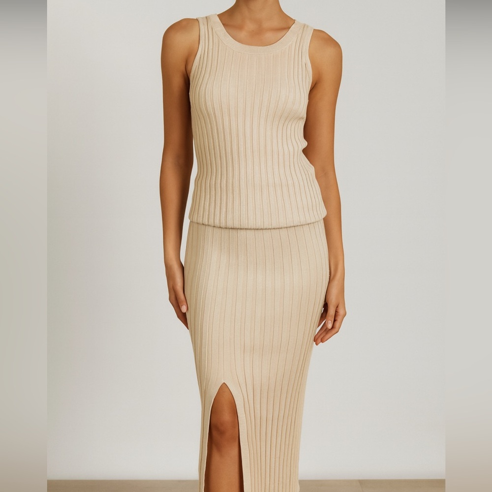 GAP Tan Ribbed Knit Skirt & Top set. NWT